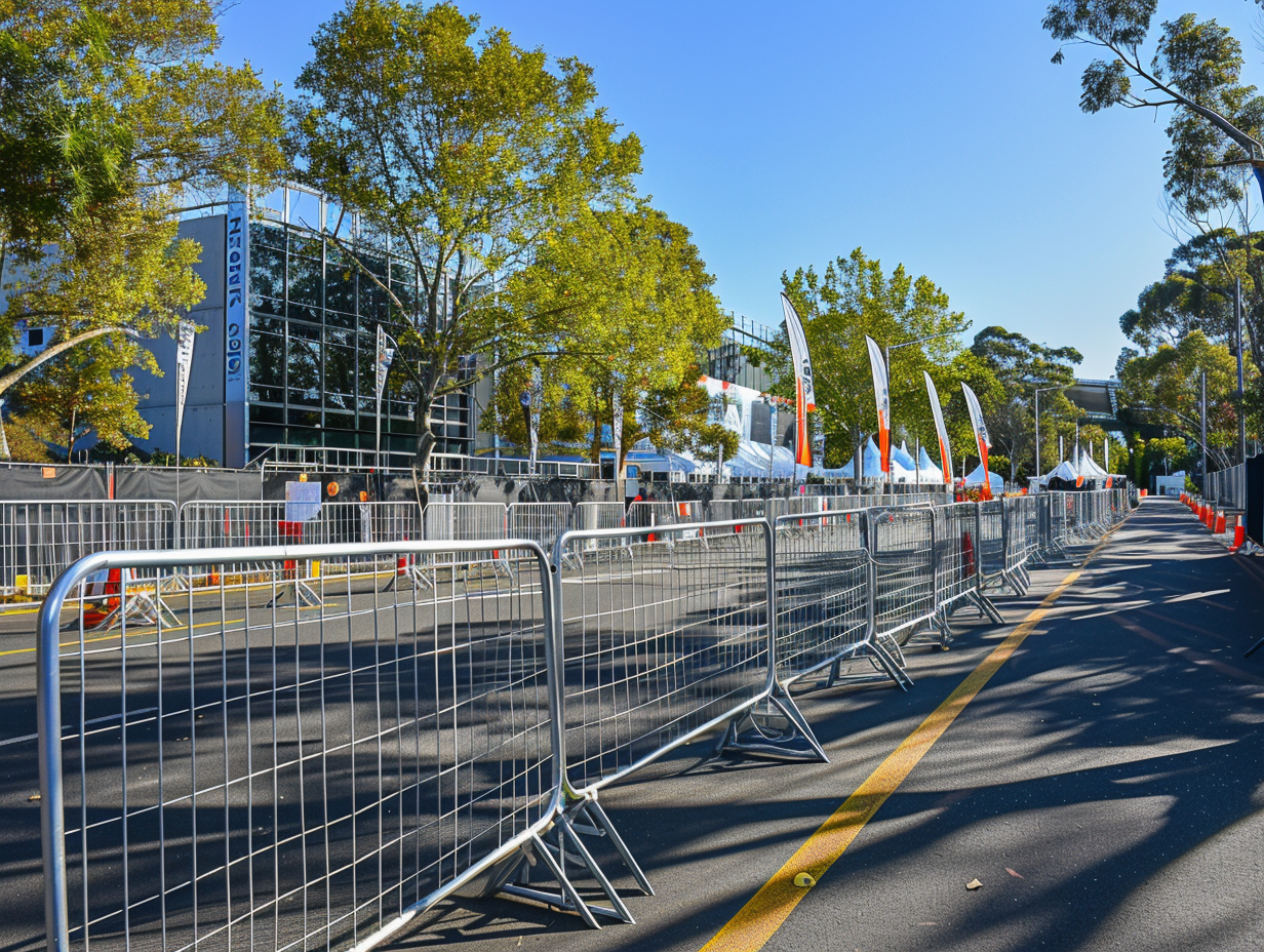 Event Crowd Control Fence | SBS Temporary Fence Hire Newcastle